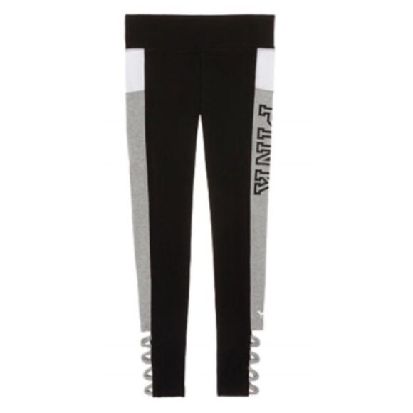 NWOT Pink Victoria's Secret Super Slim Strappy Yoga Leggings Pants - Picture 3 of 9